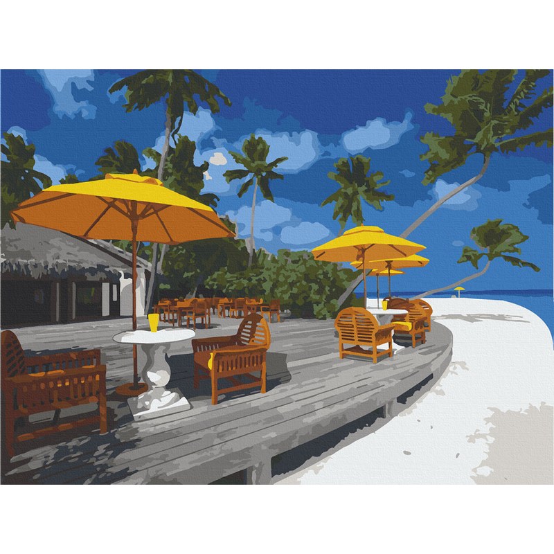 Картина за номерами. Art Craft Перлинний пляж. Бора-Бора 40х50 см