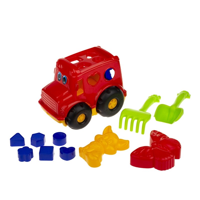 Сортер-автобус «Бусик» №2 Colorplast 0251 Червоний