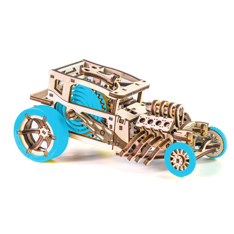 Дерев’яний конструктор «Hot Rod» Time for Machine T4M380303 Синій