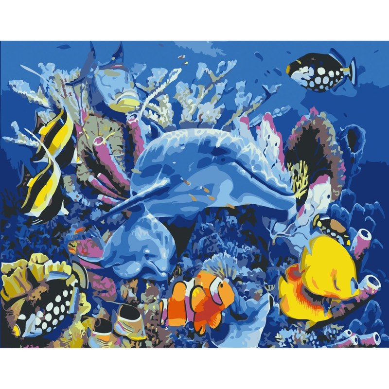 Картина за номерами «Життя на рифі» Art Craft 40х50 см