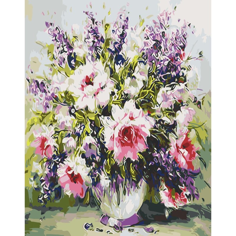 Картина за номерами «Строкатий букет» Art Craft 40х50 см