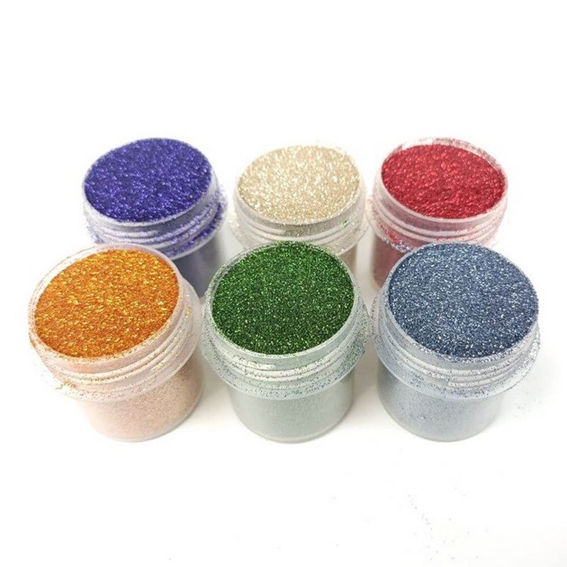 Набір гліттеру для біо-тату «Великий № 5» glitter-set-big-6x-5, 6 штук по 12 мл