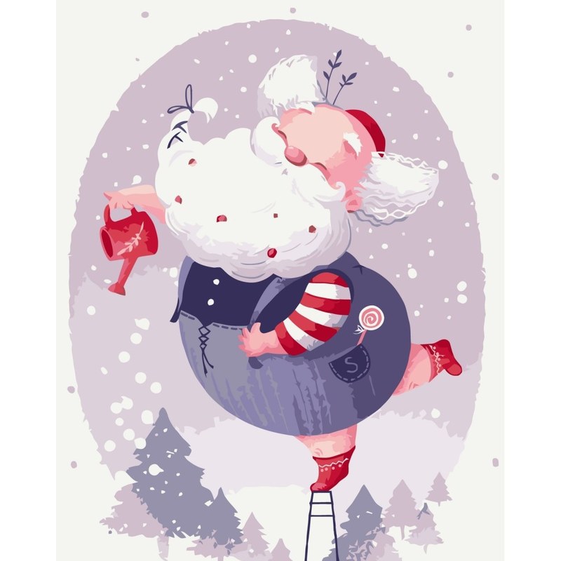 Картина за номерами «Святковий Санта» 40х50 см