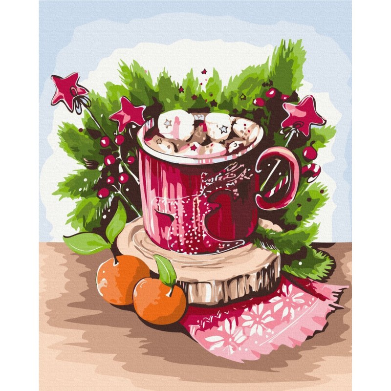 Картина за номерами «Маршмелоу в чашці», 40х50 см