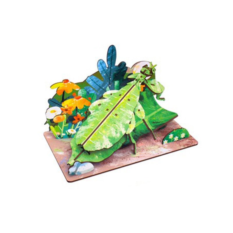 Дерев’яний пазл 3D «Phylliidae» 58 деталей