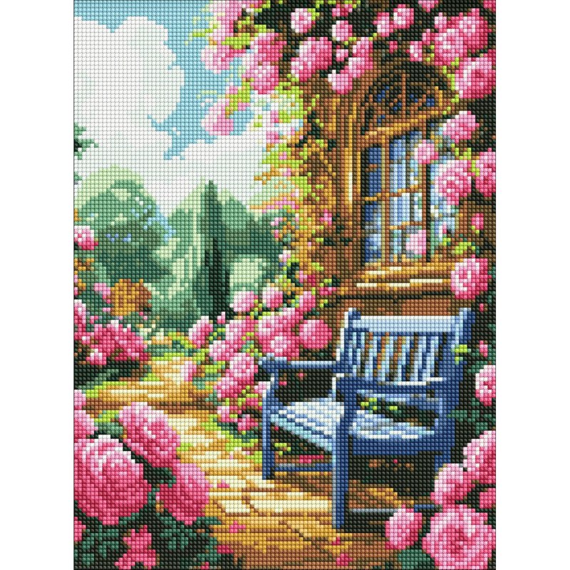 Алмазна мозаїка «Квітковий сад», 30x40 см