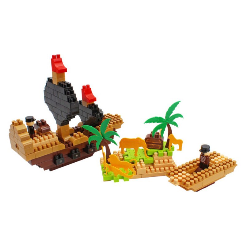 Дитячий розвиваючий конструктор «Pirate island» 170 деталей