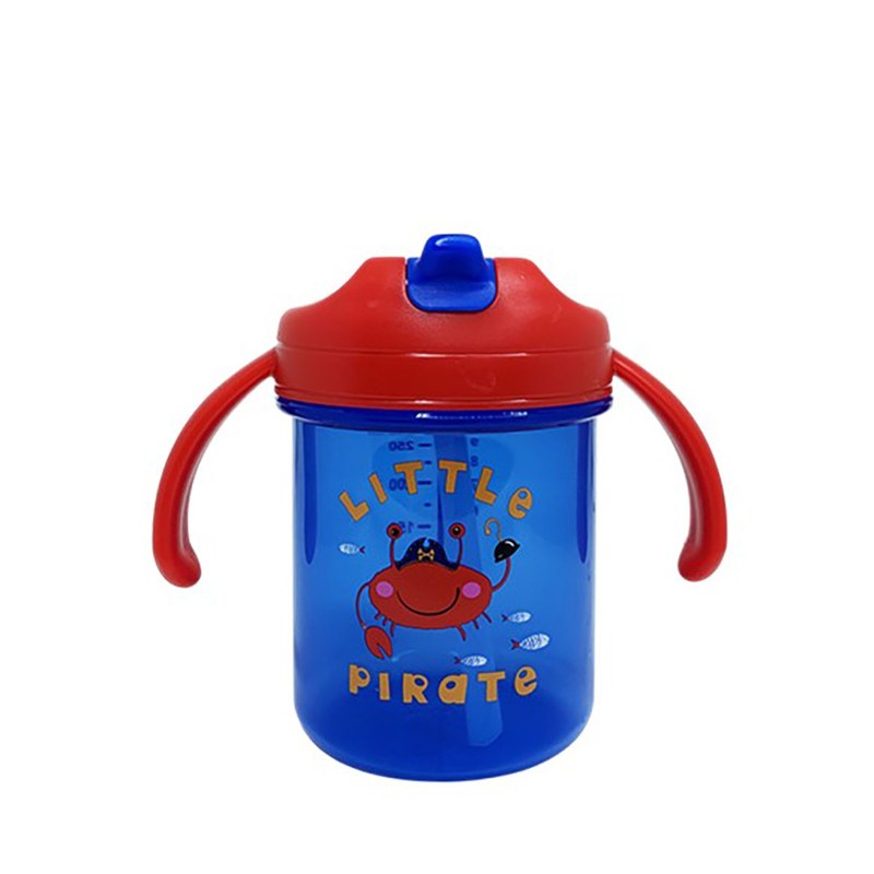 Дитячий поїльник з трубочкою «Little pirate» (Red) 280 мл
