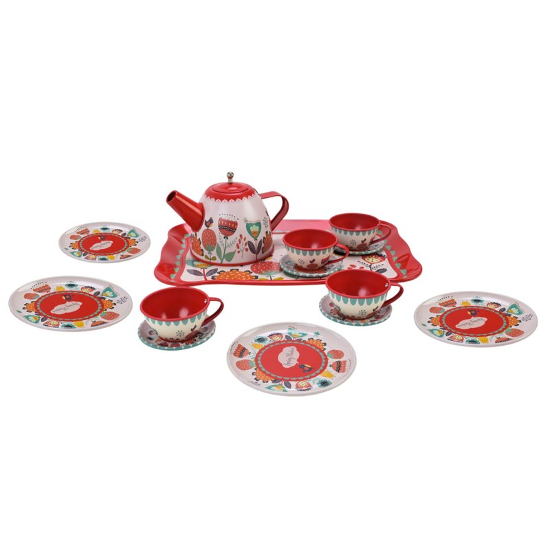 Дитячий набір посуду Tea set метал, 14 предметів