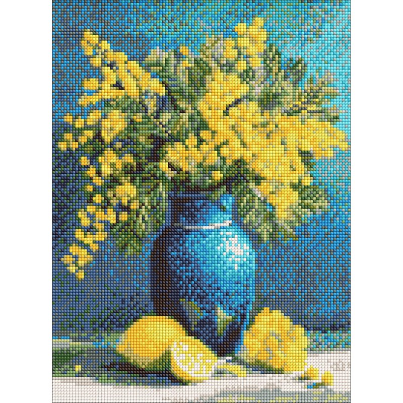 Алмазна мозаїка «Мімоза та лимони», 30х40 см