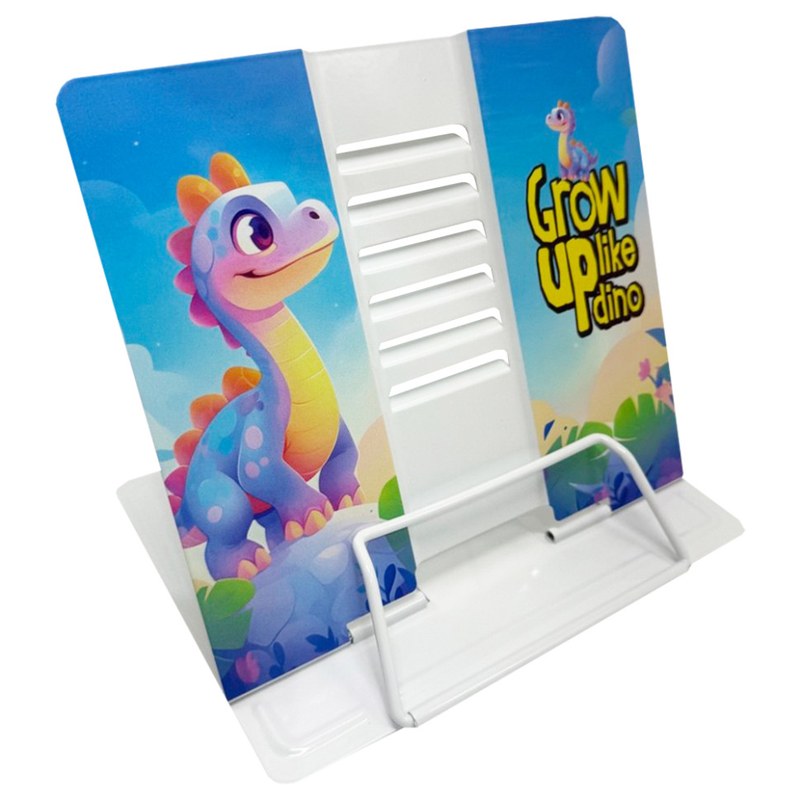 Підставка для книг «Grow up like dino» металева