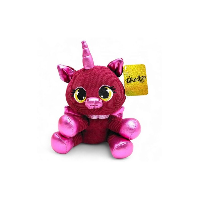 Мʼяка іграшка «Plushes Pets» 15 см (бордовий єдиноріг)